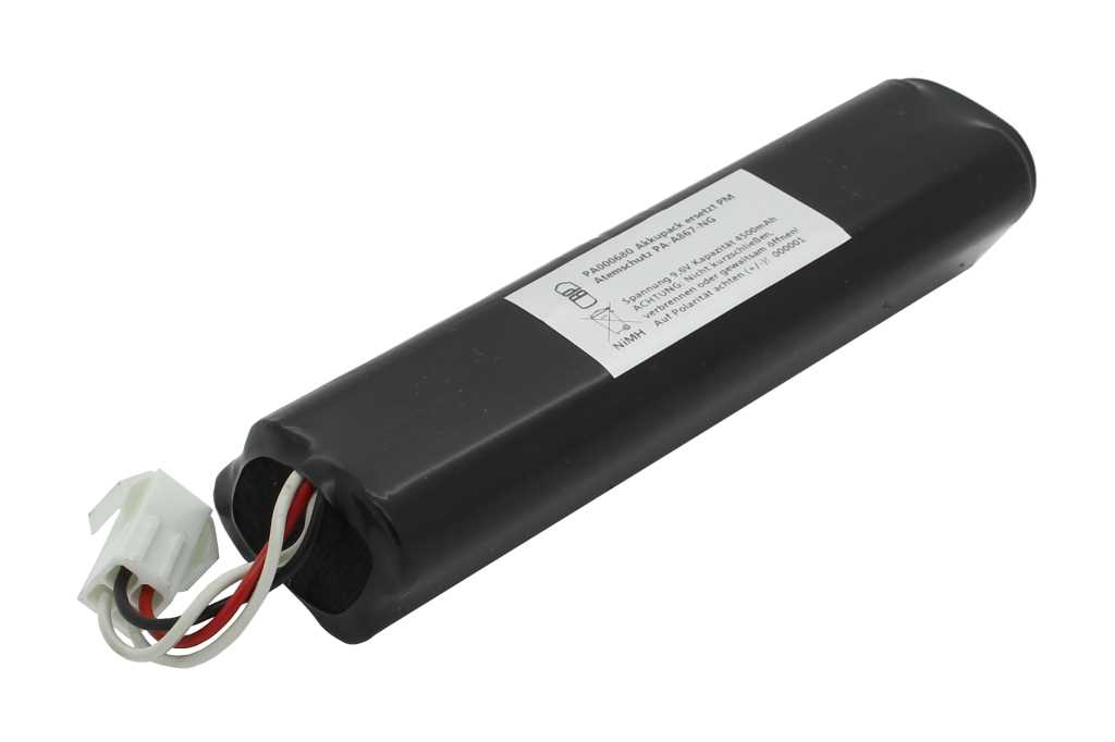 Akkupack NiMH 9,6V 4500mAh ersetzt PM Atemschutz PA-A867-NG