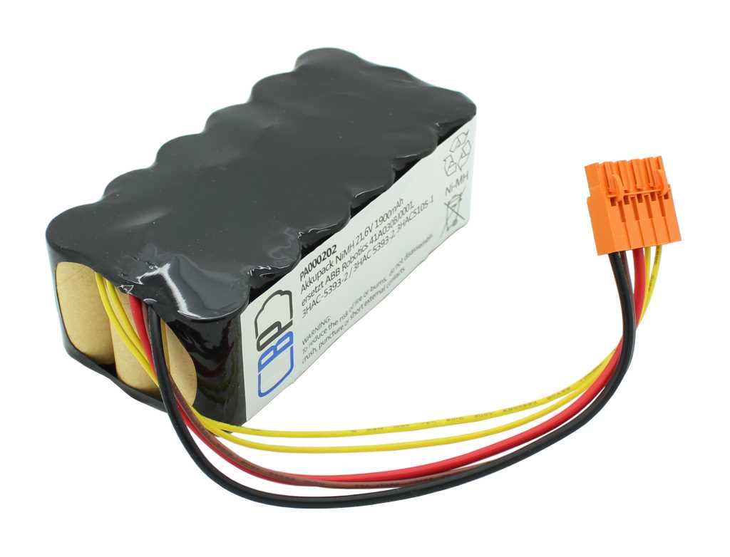 Akkupack NiMH 21,6V 1900mAh ersetzt ABB 3HAC 5393-2