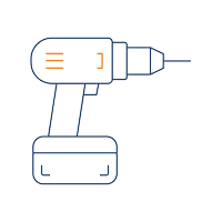 Piktogramm eines Akkuschraubers